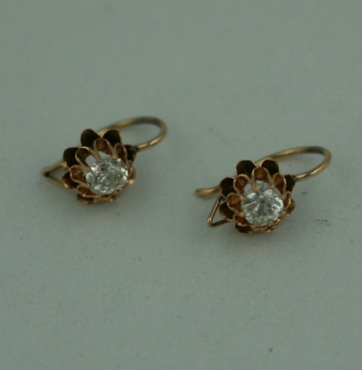 Victorian Mine Diamond Earrings 1