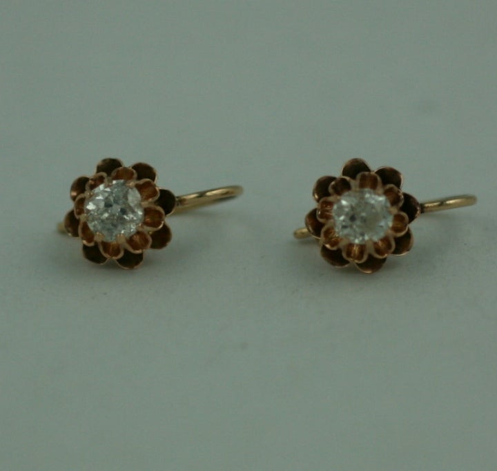 Victorian Mine Diamond Earrings 2