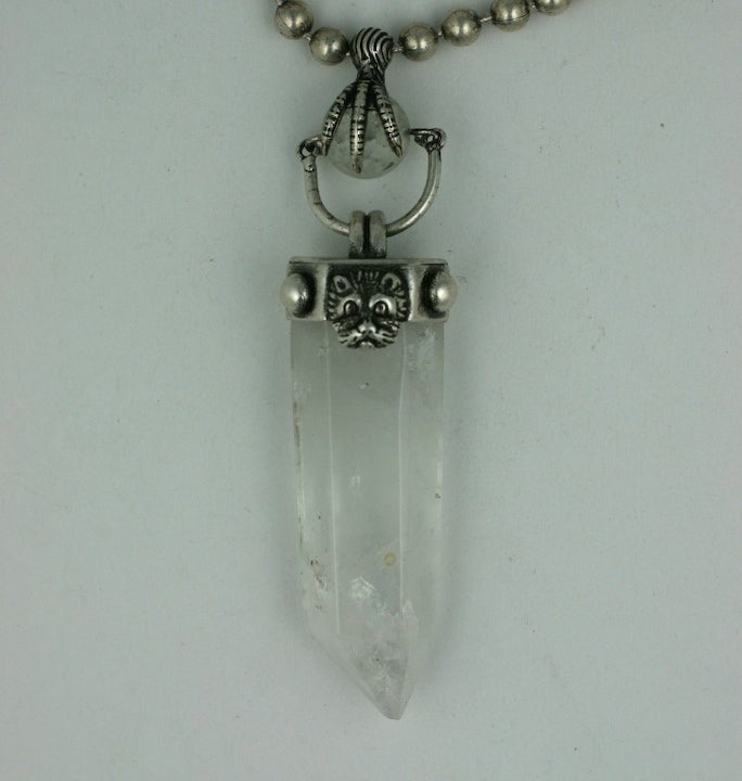 MWLC Rock Crystal Dog Pendant In New Condition For Sale In New York, NY