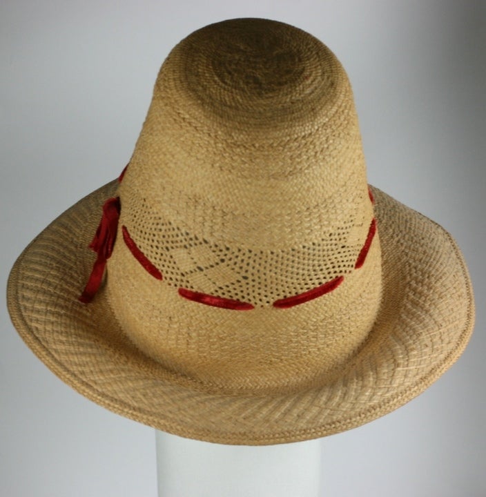 Italian Straw Beach Hat at 1stdibs