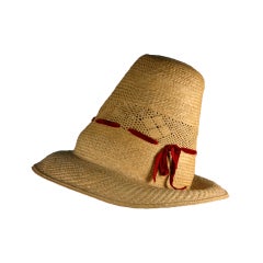 Chapeau de plage en paille italienne