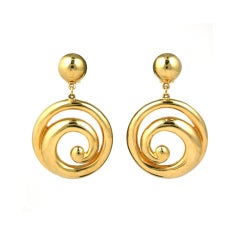 Courreges Spiral Loop Earrings