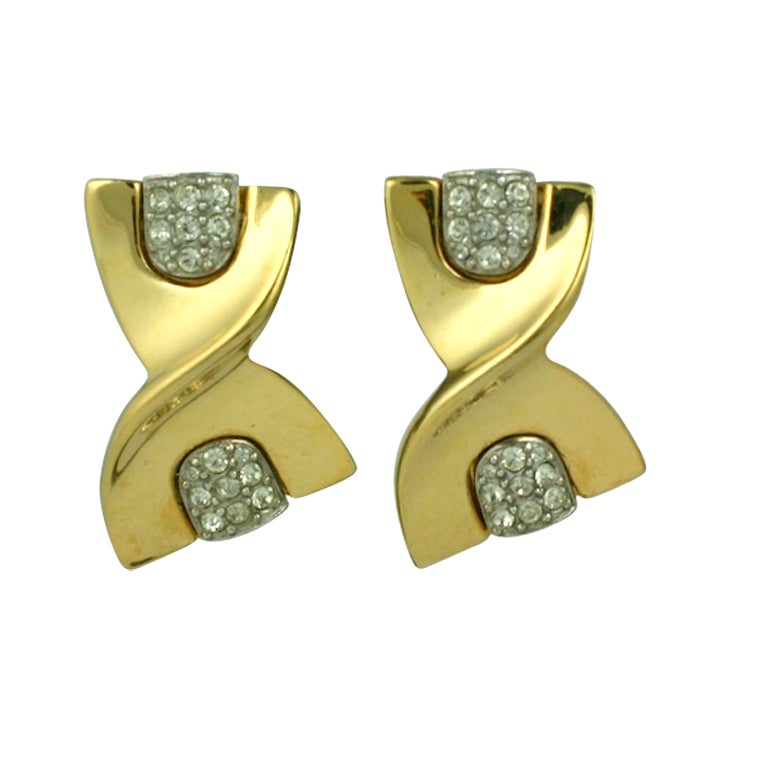 Givenchy Pave Twist Earclips