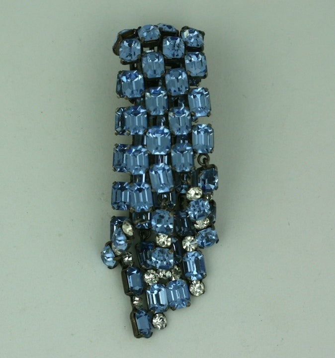 French Aquamarine Cascade Clip, Jacques Griffe, 1955 In Excellent Condition For Sale In New York, NY