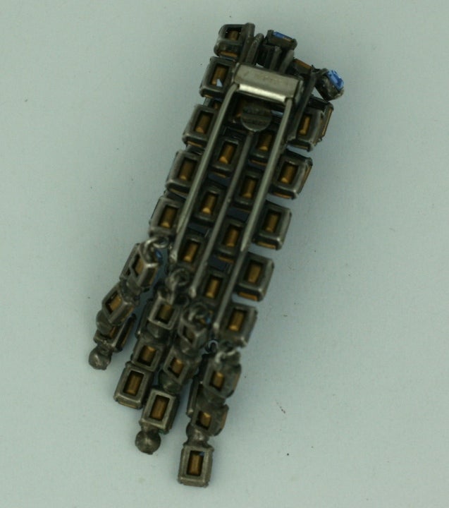 French Aquamarine Cascade Clip, Jacques Griffe, 1955 For Sale 1