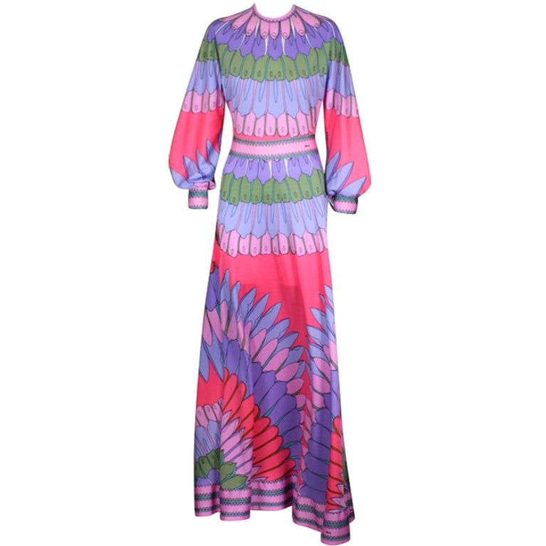Artemis Flower Petal Print Maxi Dress