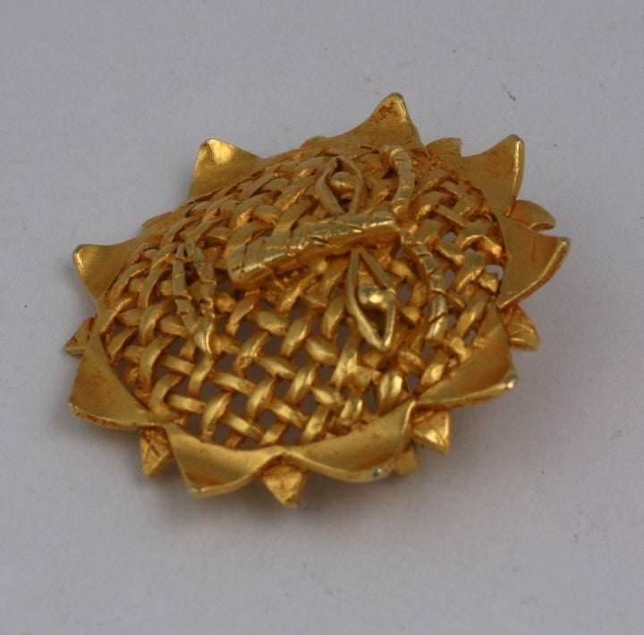 Dominique Aurientis Sun Brooch In Good Condition For Sale In New York, NY