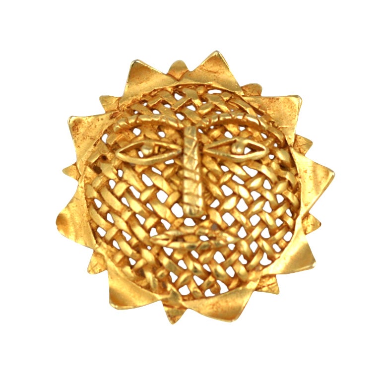 Dominique Aurientis Sun Brooch For Sale