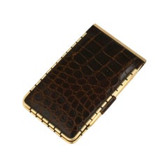 Mark Cross 1940's 14K Alligator Pad and Pencil 9