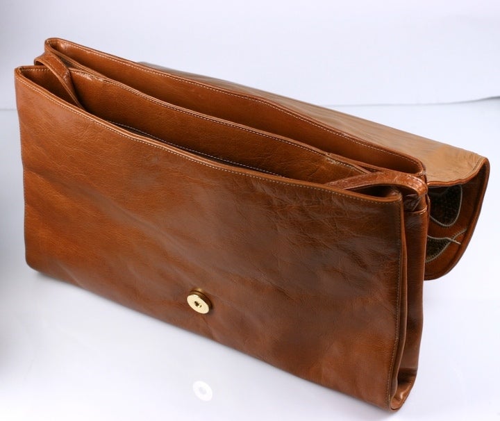 Brown Sharif Vari-Skin Pieced Clutch For Sale