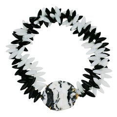 MWLC Zebra Agate Angel Fish Necklace