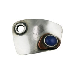 Sam Kramer Modernist Chalcedony Brooch 3