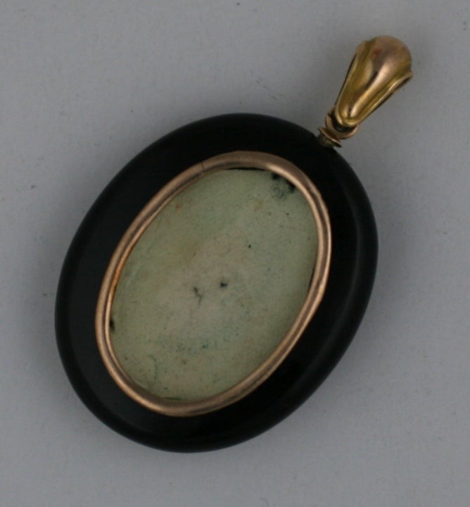 Victorian Onyx and Seed Pearl Locket For Sale at 1stDibs