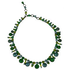 Unusual Austrian Rhinestone Necklace 12