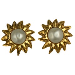 Vintage Chanel Sunburst Earrings
