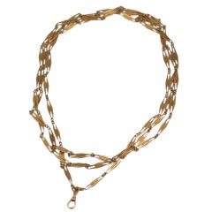 Vintage Victorian Gold Long Chain