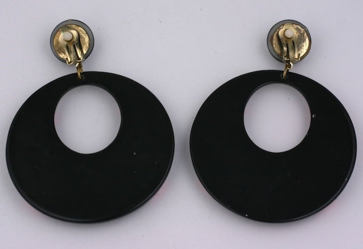 resin hoops earrings