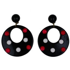 Mod Resin Hoop Earrings