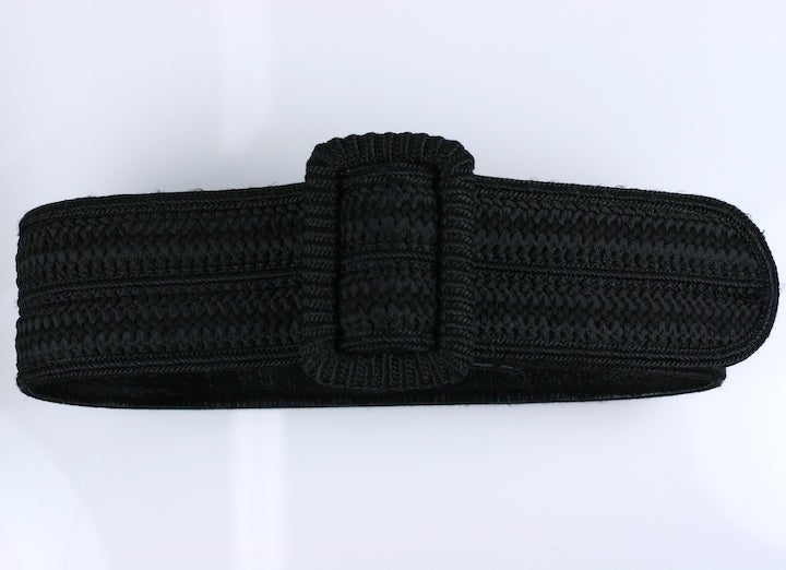 Women's Armani Black Soutache Belt