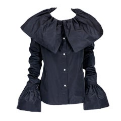 Yohji Yamamoto Taffeta Ruffle Blouse 4