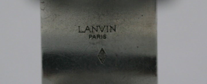 Attraktiver Lanvin-Sterling und Holz  Armreif-Uhr im Angebot 3