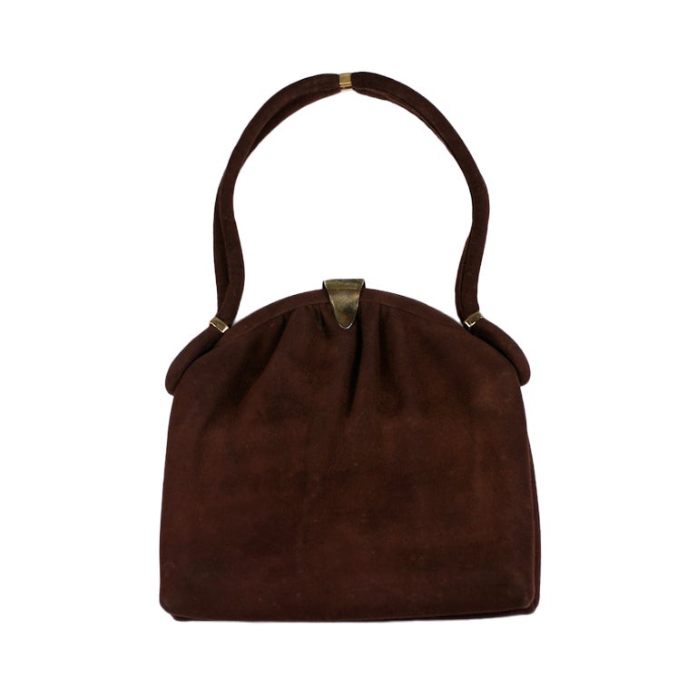 Novelty Deco - Sac à main compact en daim en vente