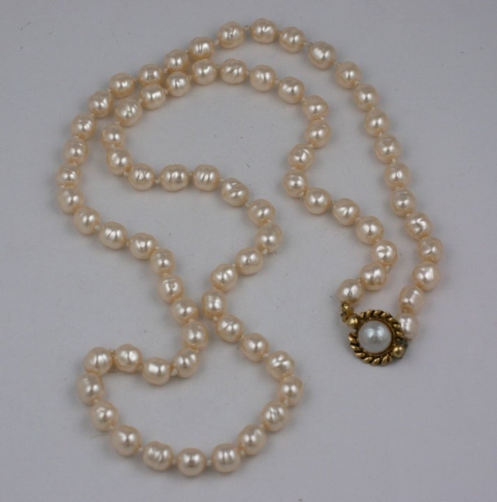 Chanel Long Baroque Pearls at 1stdibs