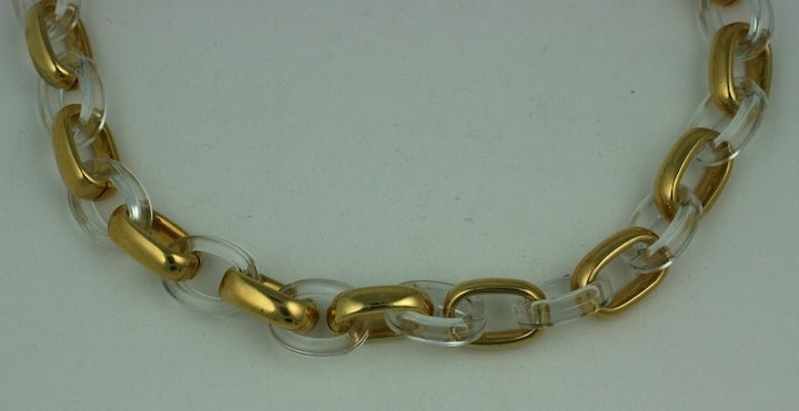 Women's Gold and Lucite Link Chain
