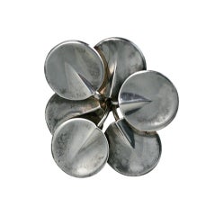 Vintage Modernist Sterling Lily Pad Ring