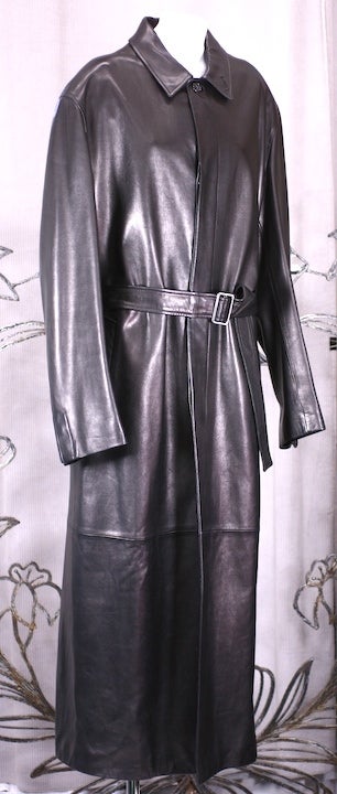 jil sander leather coat