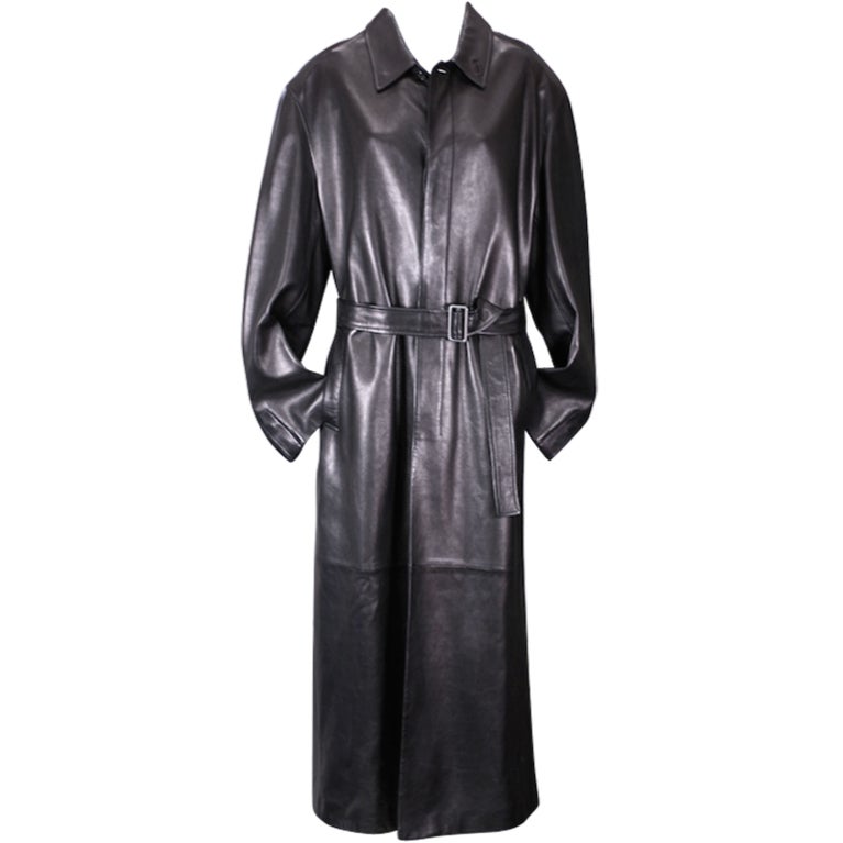 Luxurious Jil Sander Mens Leather Trench