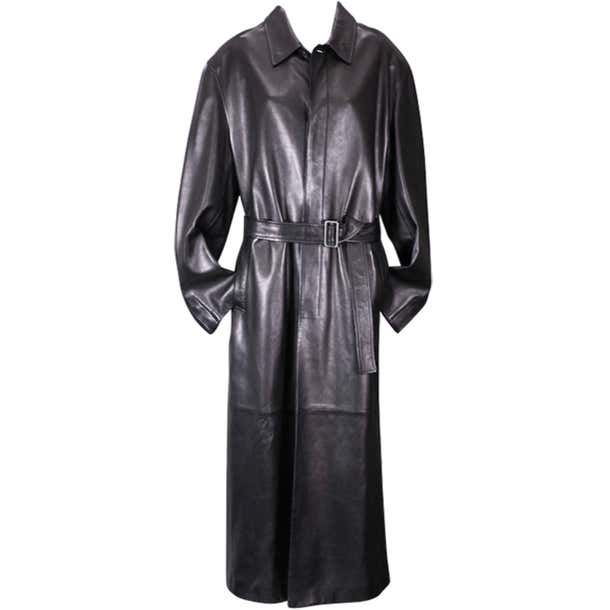 Luxurious Jil Sander Mens Leather Trench at 1stDibs