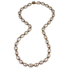 Vintage Miriam Haskell Opera Length Baroque Pearl Necklace