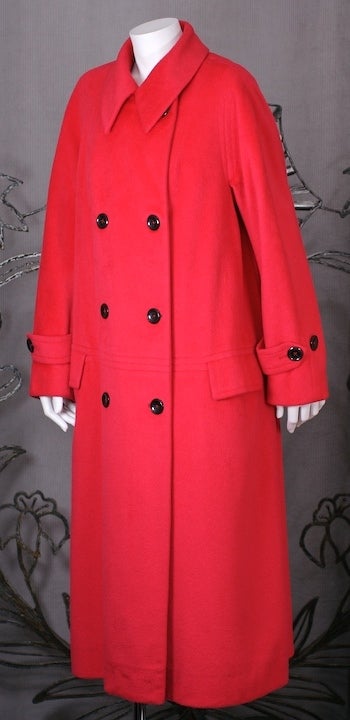 Women's Cherry Cashmere Double Breasted Coat