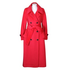 Vintage Cherry Cashmere Double Breasted Coat