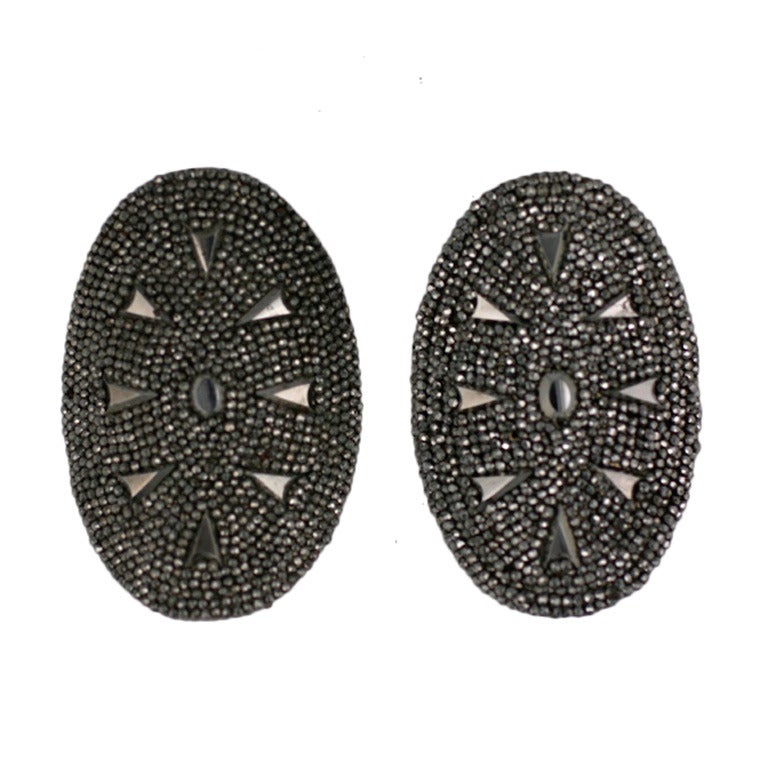 Cut Steel Victorian Shoe Buckles For Sale