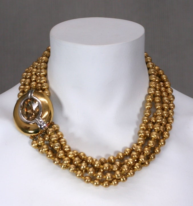 Ciner Goldperlenkette mit Perlen Damen im Angebot