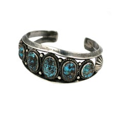 Antique American Indian Turquoise Cuff