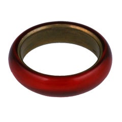 Retro Moon Glow Lucite Oval Bangle