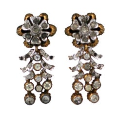De Rosa Retro Sterling Silver Floral Earclips 3
