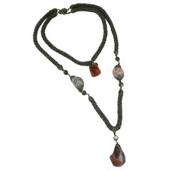Miriam Haskell Agate Double Necklace