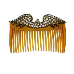 Edwardian Paste Wing Hair Comb