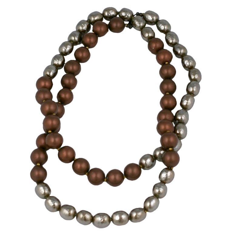 Miriam Haskell - Perles 2 tons en vente