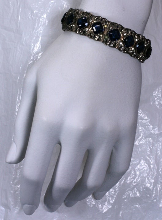 Art Deco Sapphire Paste Bracelet 1