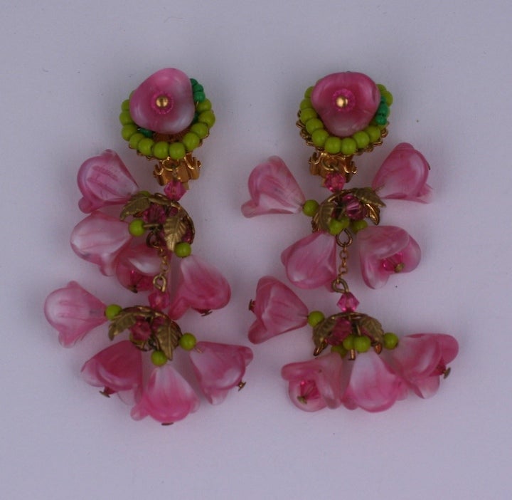 Women's Amourelle Pate de Verre Bellflower Earrings