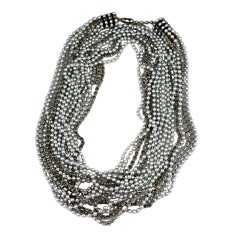 Vintage Ball Chain and Pave Rope Necklace