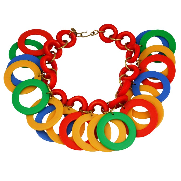Miriam Haskell Tropical Hoop Necklace