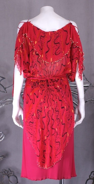 Zandra Rhodes Glamour Punk Gown, Safety Pins and Diamonds In Good Condition For Sale In New York, NY