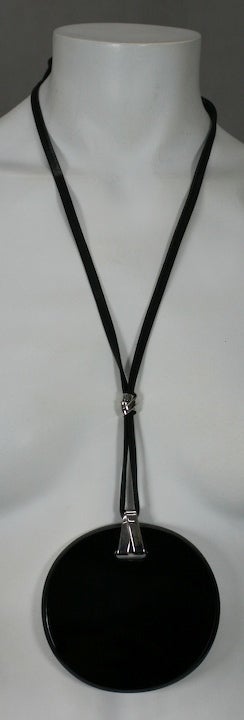 Yves Saint Laurent Onyx Slide Pendant 1