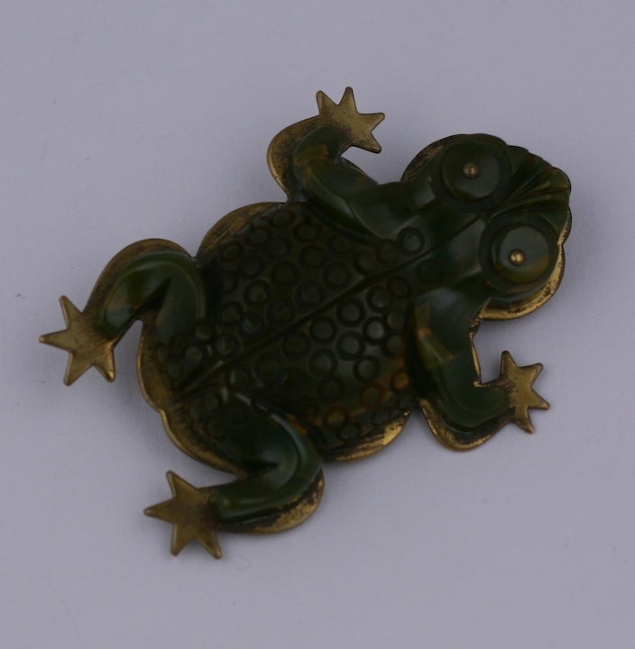 art deco frog